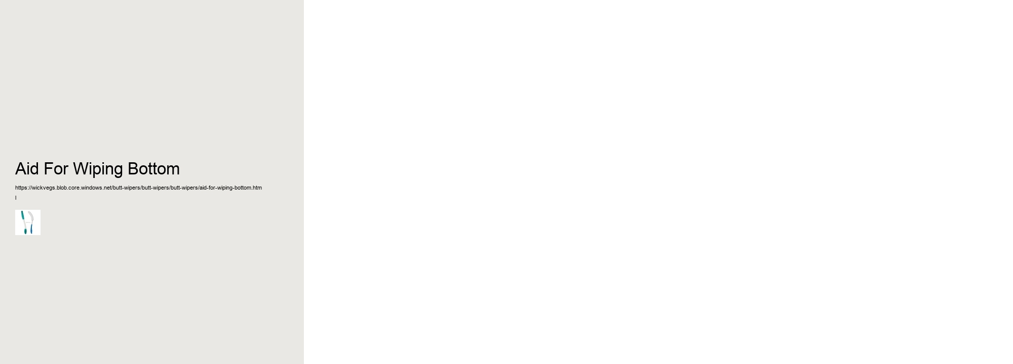 Aid For Wiping Bottom